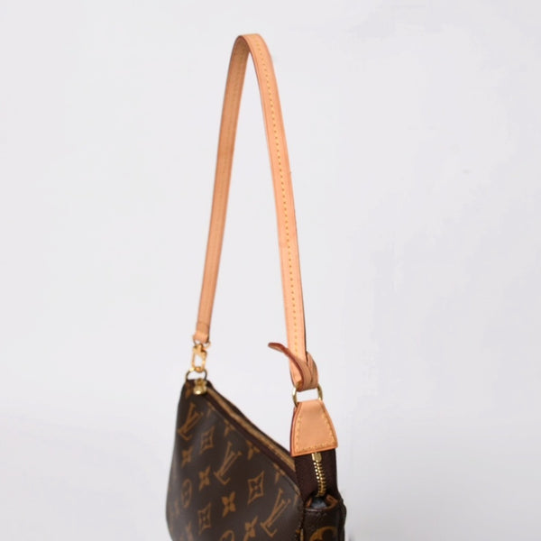 極美品 LOUIS VUITTON ルイヴィトン モノグラム ポシェット アクセソワール アクセサリーポーチ ハンドバッグ ショルダーバッグ M51980 中古 4a004872