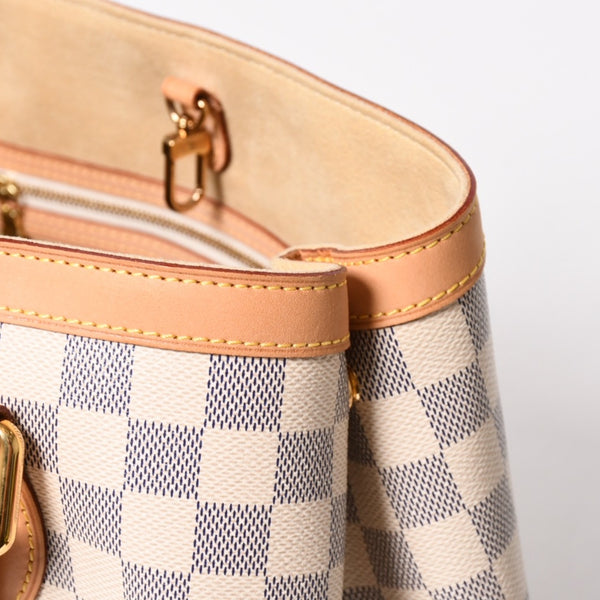 極美品 LOUIS VUITTON ルイヴィトン ハンドバッグ N51207 ハムステッドPM ホワイト ダミエアズール中古 4a004881