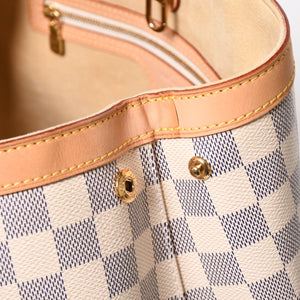 極美品 LOUIS VUITTON ルイヴィトン ハンドバッグ N51207 ハムステッドPM ホワイト ダミエアズール中古 4a004881