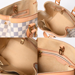 極美品 LOUIS VUITTON ルイヴィトン ハンドバッグ N51207 ハムステッドPM ホワイト ダミエアズール中古 4a004881