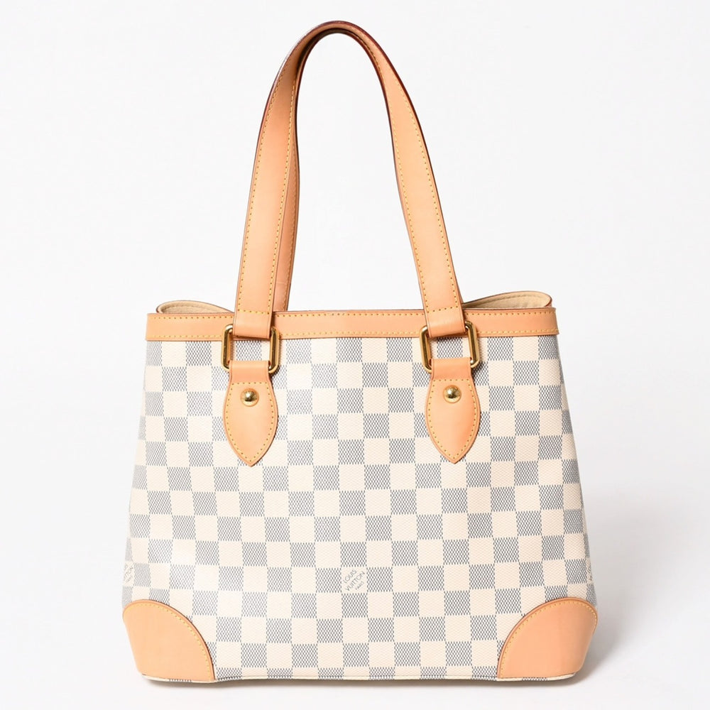 極美品 LOUIS VUITTON ルイヴィトン ハンドバッグ N51207 ハムステッドPM ホワイト ダミエアズール中古 4a004881