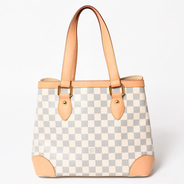 極美品 LOUIS VUITTON ルイヴィトン ハンドバッグ N51207 ハムステッドPM ホワイト ダミエアズール中古 4a004881