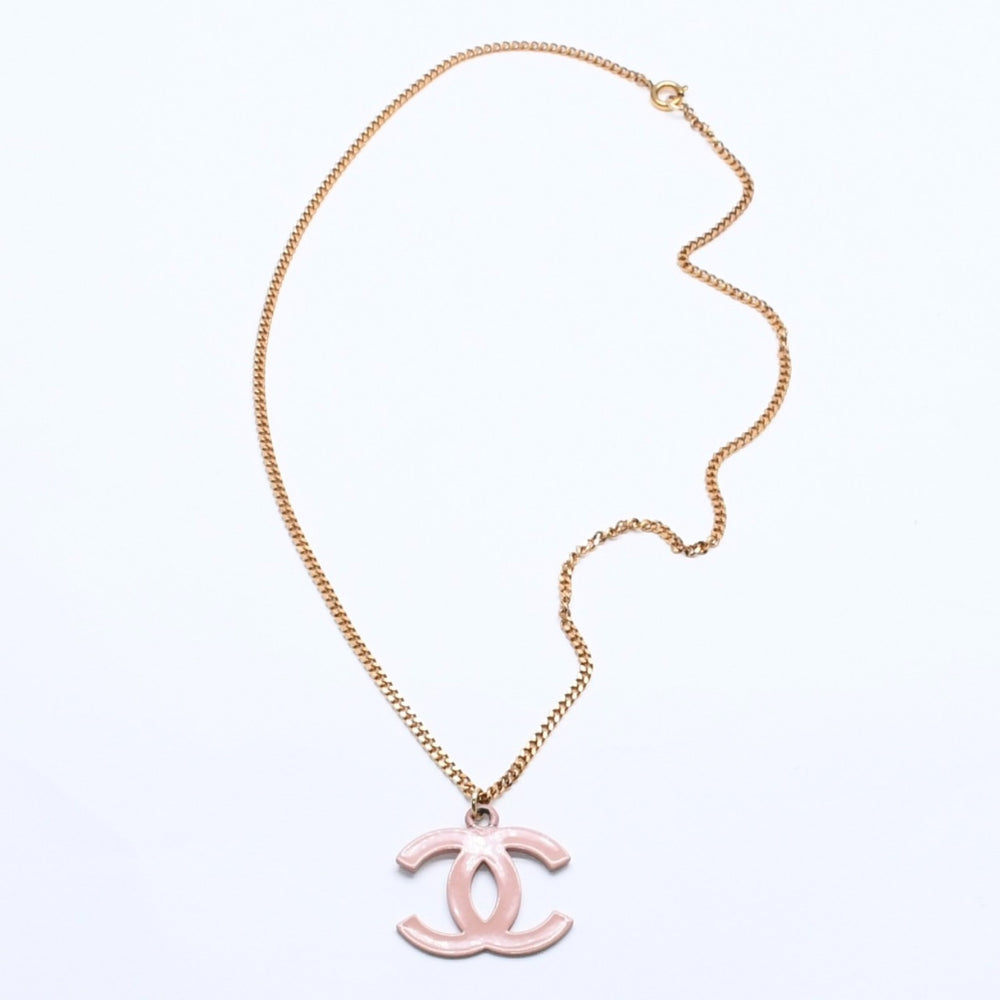 Very good condition CHANEL necklace here mark weight approx. 6.01g 03S stamp gold pink used 4c075197