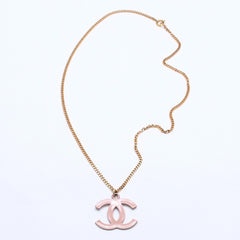 Very good condition CHANEL necklace here mark weight approx. 6.01g 03S stamp gold pink used 4c075197