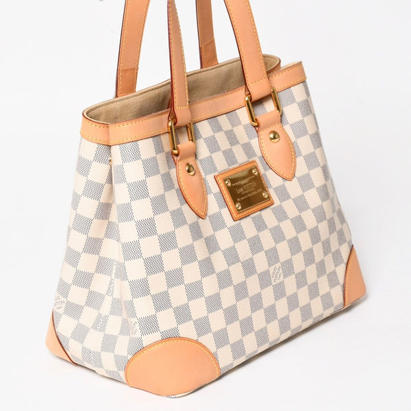 極美品 LOUIS VUITTON ルイヴィトン ハンドバッグ N51207 ハムステッドPM ホワイト ダミエアズール中古 4a004881