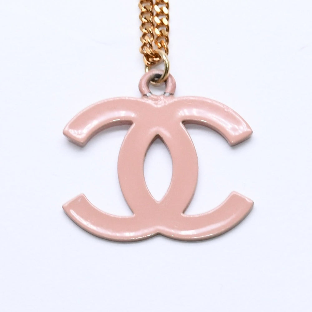 Very good condition CHANEL necklace here mark weight approx. 6.01g 03S stamp gold pink used 4c075197