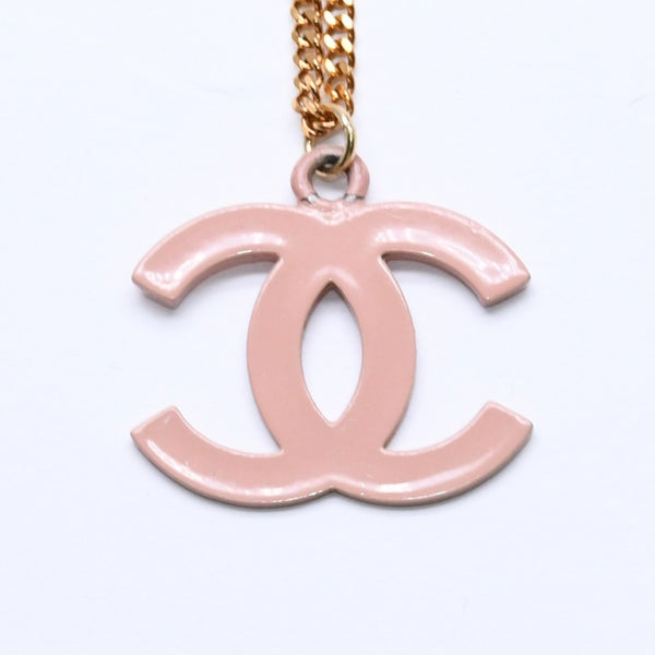 Very good condition CHANEL necklace here mark weight approx. 6.01g 03S stamp gold pink used 4c075197