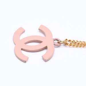 Very good condition CHANEL necklace here mark weight approx. 6.01g 03S stamp gold pink used 4c075197