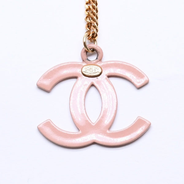Very good condition CHANEL necklace here mark weight approx. 6.01g 03S stamp gold pink used 4c075197