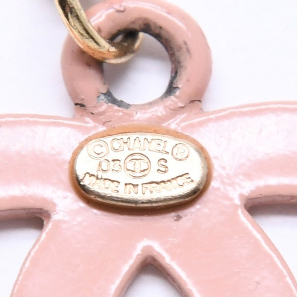 Very good condition CHANEL necklace here mark weight approx. 6.01g 03S stamp gold pink used 4c075197