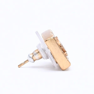 CHANEL Coco Mark Square Earrings Weight Approx. 4.96g 03P Stamp Metal GP Gold Good Condition Used 4b008827