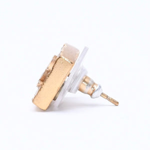 CHANEL Coco Mark Square Earrings Weight Approx. 4.96g 03P Stamp Metal GP Gold Good Condition Used 4b008827