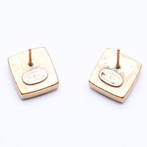 CHANEL Coco Mark Square Earrings Weight Approx. 4.96g 03P Stamp Metal GP Gold Good Condition Used 4b008827