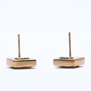 CHANEL Coco Mark Square Earrings Weight Approx. 4.96g 03P Stamp Metal GP Gold Good Condition Used 4b008827