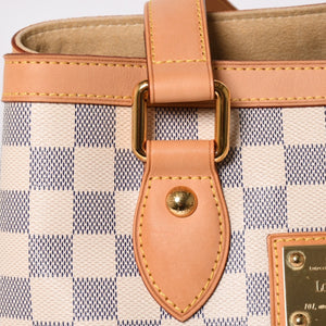 極美品 LOUIS VUITTON ルイヴィトン ハンドバッグ N51207 ハムステッドPM ホワイト ダミエアズール中古 4a004881