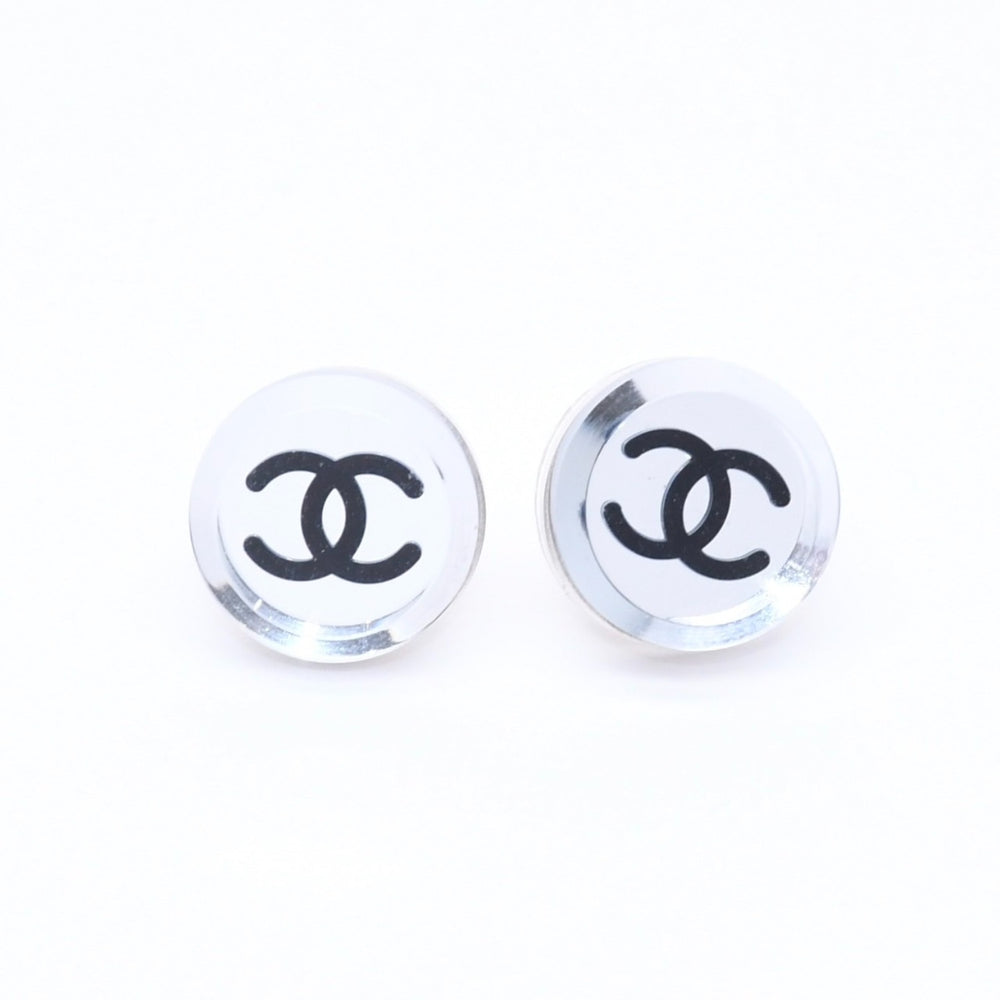 極美品 CHANEL シャネル ボタンピアス シルバー ココマーク ミラー 重量約4.04g 03V刻印 シルバー 中古 4b007592