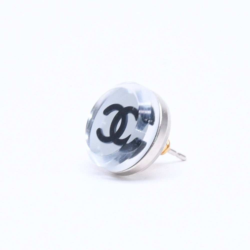 極美品 CHANEL シャネル ボタンピアス シルバー ココマーク ミラー 重量約4.04g 03V刻印 シルバー 中古 4b007592