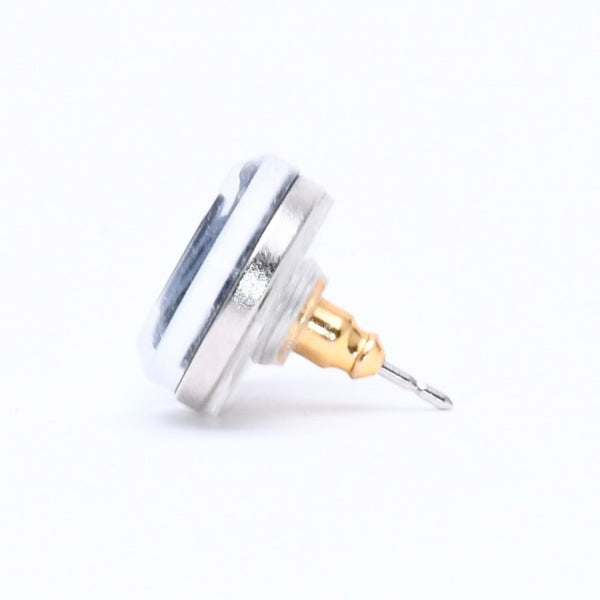Very good condition CHANEL button earrings silver here mark mirror weight approx. 4.04g 03V engraved silver used 4b007592
