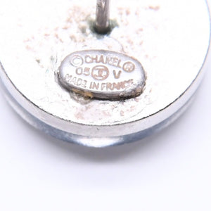 Very good condition CHANEL button earrings silver here mark mirror weight approx. 4.04g 03V engraved silver used 4b007592