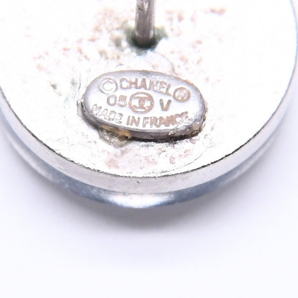 Very good condition CHANEL button earrings silver here mark mirror weight approx. 4.04g 03V engraved silver used 4b007592