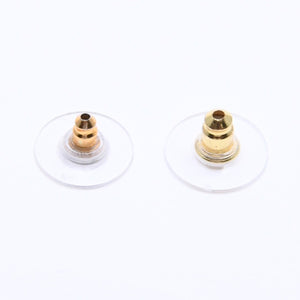 Very good condition CHANEL button earrings silver here mark mirror weight approx. 4.04g 03V engraved silver used 4b007592