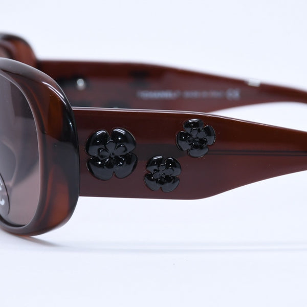 Mint condition CHANEL Coco Mark Eyewear Sunglasses Dark Brown Black Camellia 5113 56◻16 130 Used 4a004927