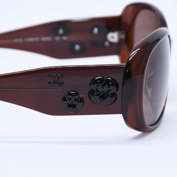 Mint condition CHANEL Coco Mark Eyewear Sunglasses Dark Brown Black Camellia 5113 56◻16 130 Used 4a004927