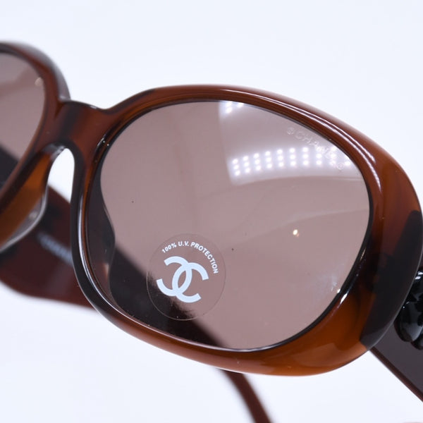 Mint condition CHANEL Coco Mark Eyewear Sunglasses Dark Brown Black Camellia 5113 56◻16 130 Used 4a004927