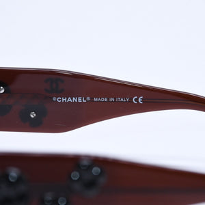 Mint condition CHANEL Coco Mark Eyewear Sunglasses Dark Brown Black Camellia 5113 56◻16 130 Used 4a004927