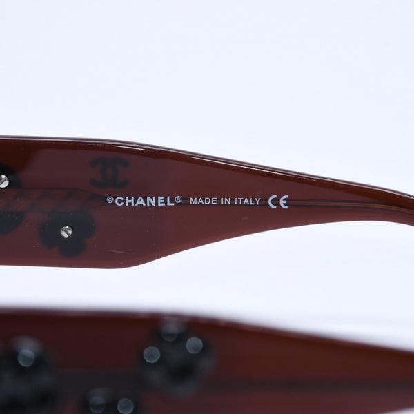 Mint condition CHANEL Coco Mark Eyewear Sunglasses Dark Brown Black Camellia 5113 56◻16 130 Used 4a004927