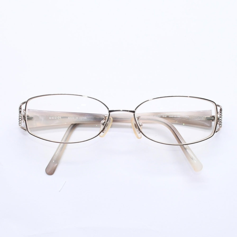 極美品 GUCCI グッチ 眼鏡 メガネ アイウェア クリアレンズ ライトゴールドテンプル GG-8532J 53◻︎15 130 中古 4a004929