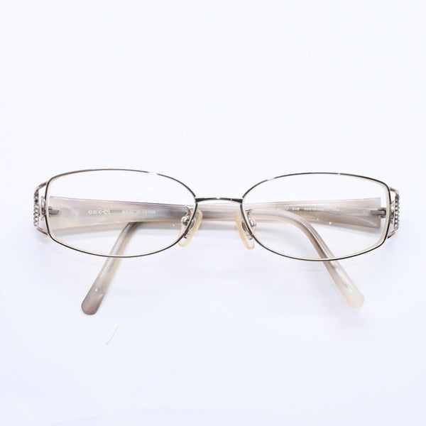 極美品 GUCCI グッチ 眼鏡 メガネ アイウェア クリアレンズ ライトゴールドテンプル GG-8532J 53◻︎15 130 中古 4a004929