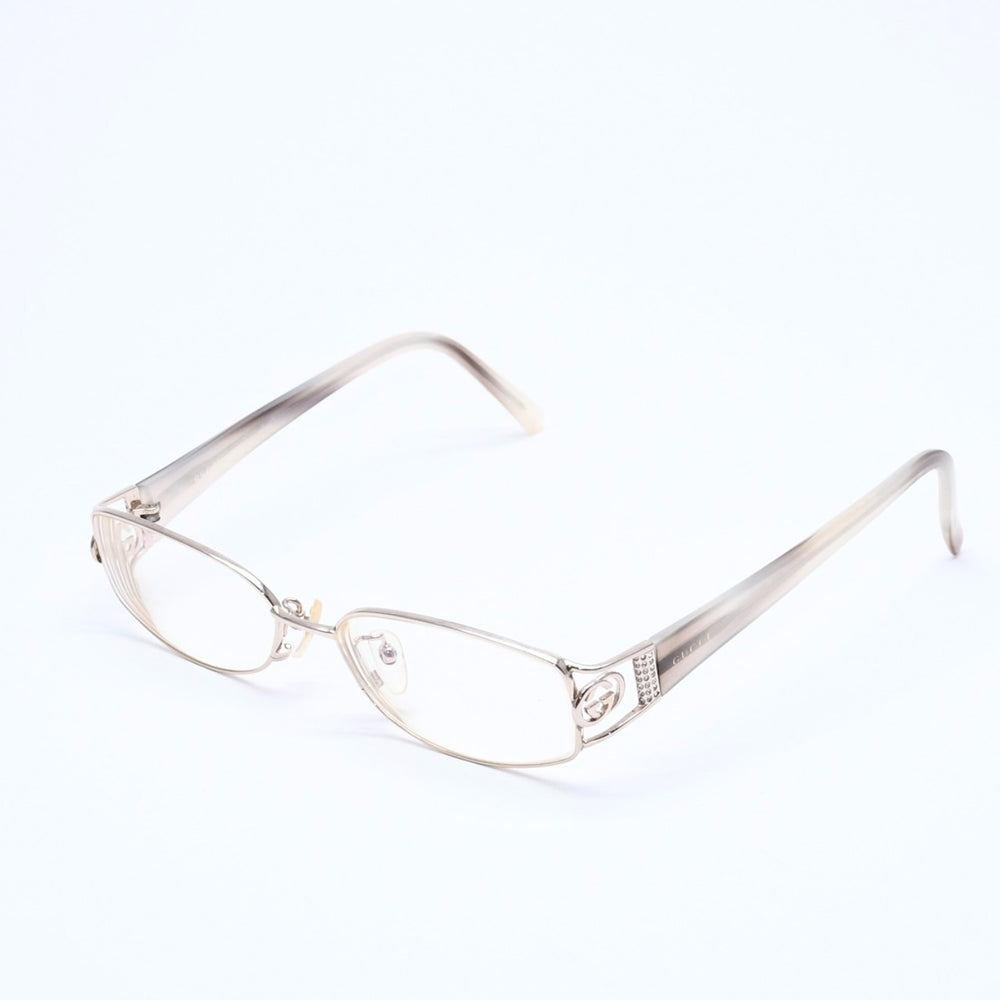 極美品 GUCCI グッチ 眼鏡 メガネ アイウェア クリアレンズ ライトゴールドテンプル GG-8532J 53◻︎15 130 中古 4a004929