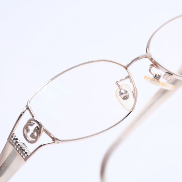 極美品 GUCCI グッチ 眼鏡 メガネ アイウェア クリアレンズ ライトゴールドテンプル GG-8532J 53◻︎15 130 中古 4a004929