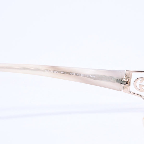 極美品 GUCCI グッチ 眼鏡 メガネ アイウェア クリアレンズ ライトゴールドテンプル GG-8532J 53◻︎15 130 中古 4a004929