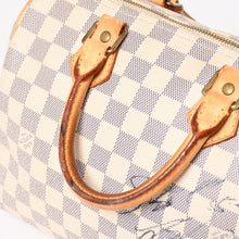 Load image into Gallery viewer, LOUIS VUITTON ルイヴィトン ハンドバッグ スピーディ25 ダミエアズール N41534 ホワイト ネイビー 良品 中古 4a004890