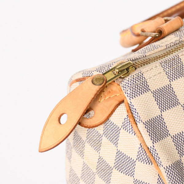 LOUIS VUITTON ルイヴィトン ハンドバッグ スピーディ25 ダミエアズール N41534 ホワイト ネイビー 良品 中古 4a004890