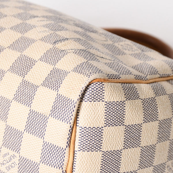 LOUIS VUITTON ルイヴィトン ハンドバッグ スピーディ25 ダミエアズール N41534 ホワイト ネイビー 良品 中古 4a004890