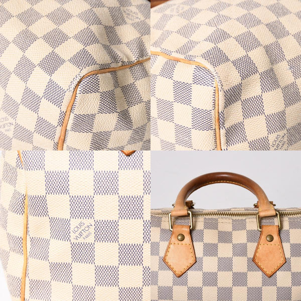 LOUIS VUITTON ルイヴィトン ハンドバッグ スピーディ25 ダミエアズール N41534 ホワイト ネイビー 良品 中古 4a004890