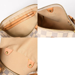 LOUIS VUITTON ルイヴィトン ハンドバッグ スピーディ25 ダミエアズール N41534 ホワイト ネイビー 良品 中古 4a004890