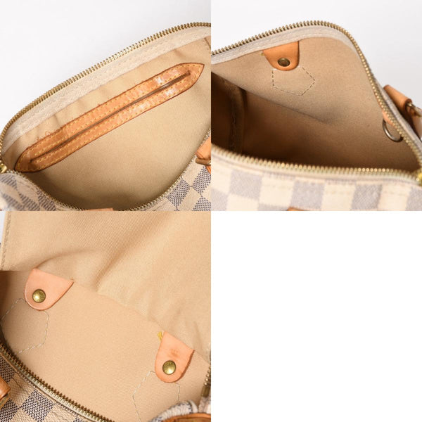 LOUIS VUITTON ルイヴィトン ハンドバッグ スピーディ25 ダミエアズール N41534 ホワイト ネイビー 良品 中古 4a004890