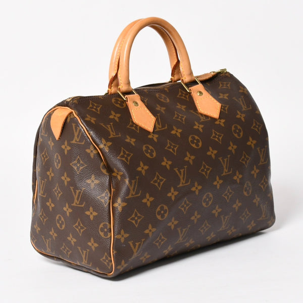 極美品 LOUIS VUITTON ルイヴィトン スピーディ30 ハンドバッグ M41526 モノグラム ブラウン ゴールド金具 中古 4a004880