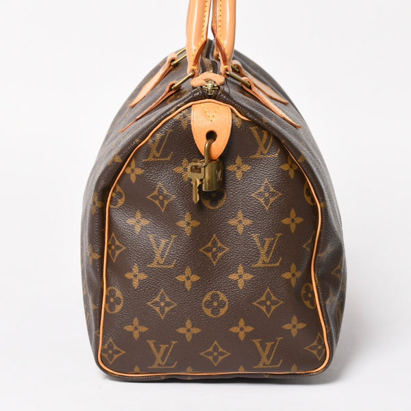 極美品 LOUIS VUITTON ルイヴィトン スピーディ30 ハンドバッグ M41526 モノグラム ブラウン ゴールド金具 中古 4a004880