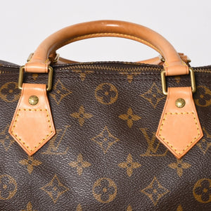 極美品 LOUIS VUITTON ルイヴィトン スピーディ30 ハンドバッグ M41526 モノグラム ブラウン ゴールド金具 中古 4a004880