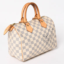 Load image into Gallery viewer, LOUIS VUITTON ルイヴィトン ハンドバッグ スピーディ25 ダミエアズール N41534 ホワイト ネイビー 良品 中古 4a004890