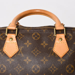 極美品 LOUIS VUITTON ルイヴィトン スピーディ30 ハンドバッグ M41526 モノグラム ブラウン ゴールド金具 中古 4a004880