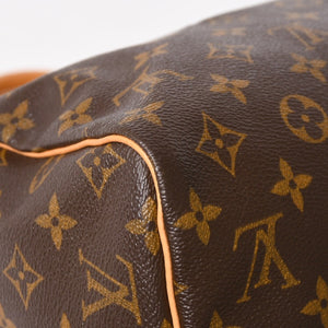 極美品 LOUIS VUITTON ルイヴィトン スピーディ30 ハンドバッグ M41526 モノグラム ブラウン ゴールド金具 中古 4a004880