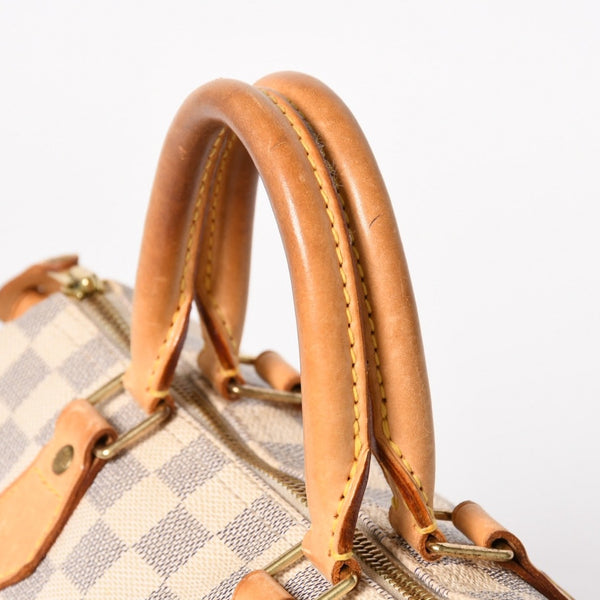 LOUIS VUITTON ルイヴィトン ハンドバッグ スピーディ25 ダミエアズール N41534 ホワイト ネイビー 良品 中古 4a004890
