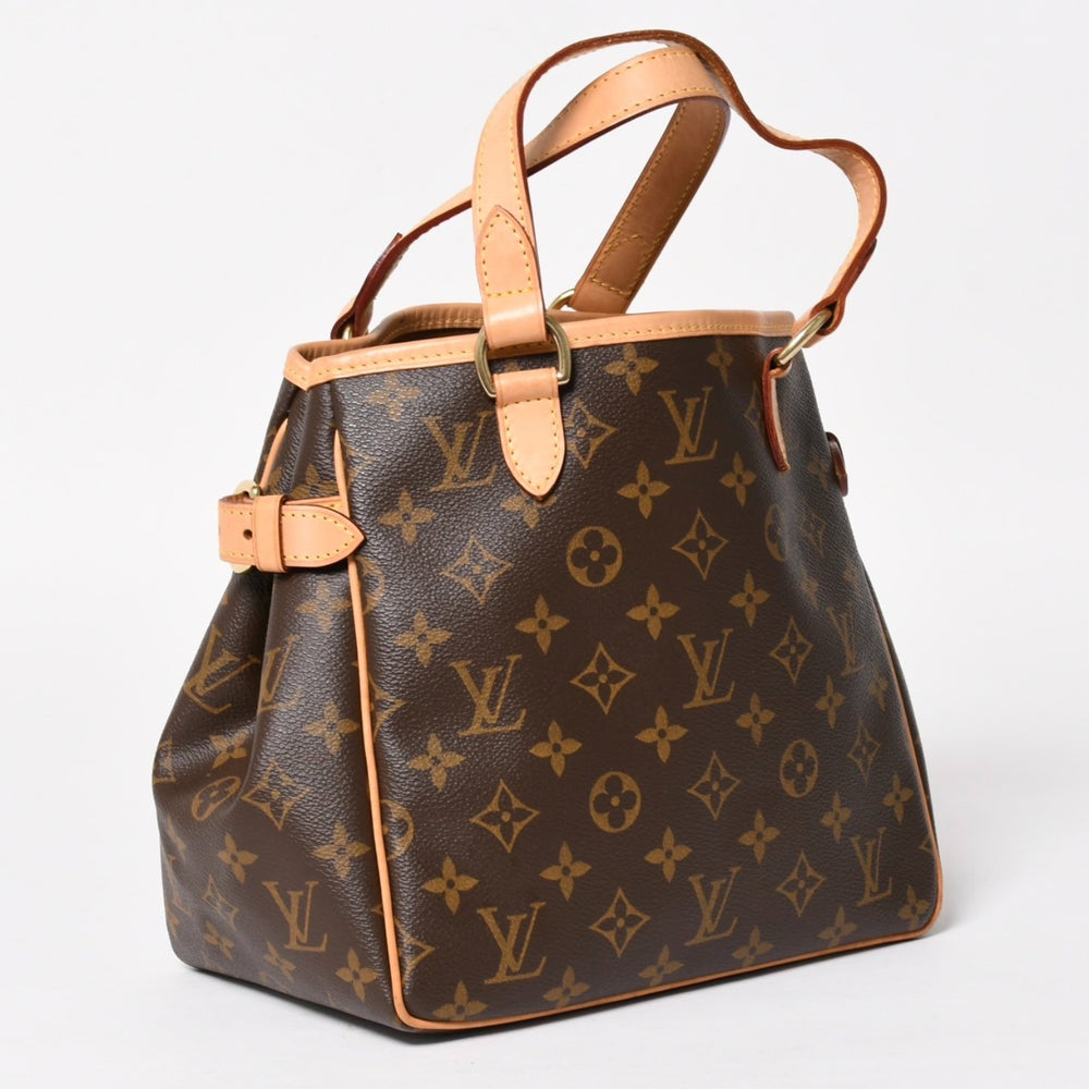 極美品 LOUIS VUITTON ルイヴィトン パティニョール ハンドバッグ M51156 モノグラムキャンバス ヌメ革 ブラウン ゴールド金具 廃盤 中古 4b007306