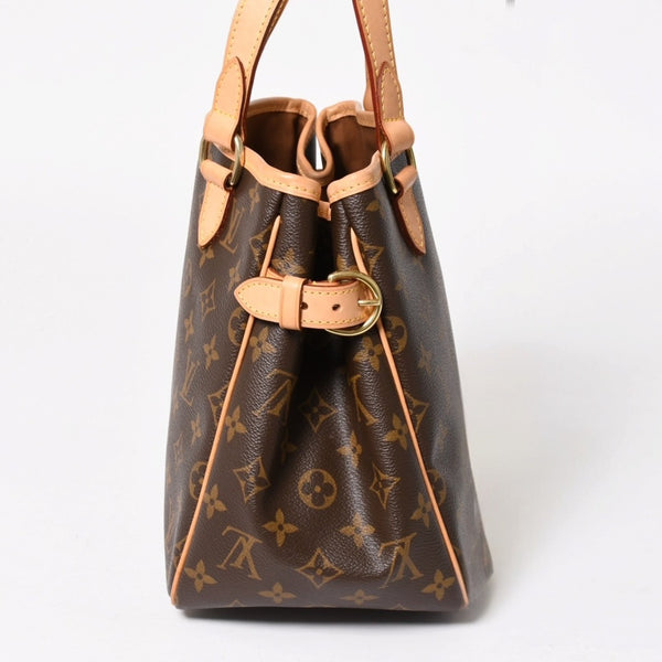 極美品 LOUIS VUITTON ルイヴィトン パティニョール ハンドバッグ M51156 モノグラムキャンバス ヌメ革 ブラウン ゴールド金具 廃盤 中古 4b007306